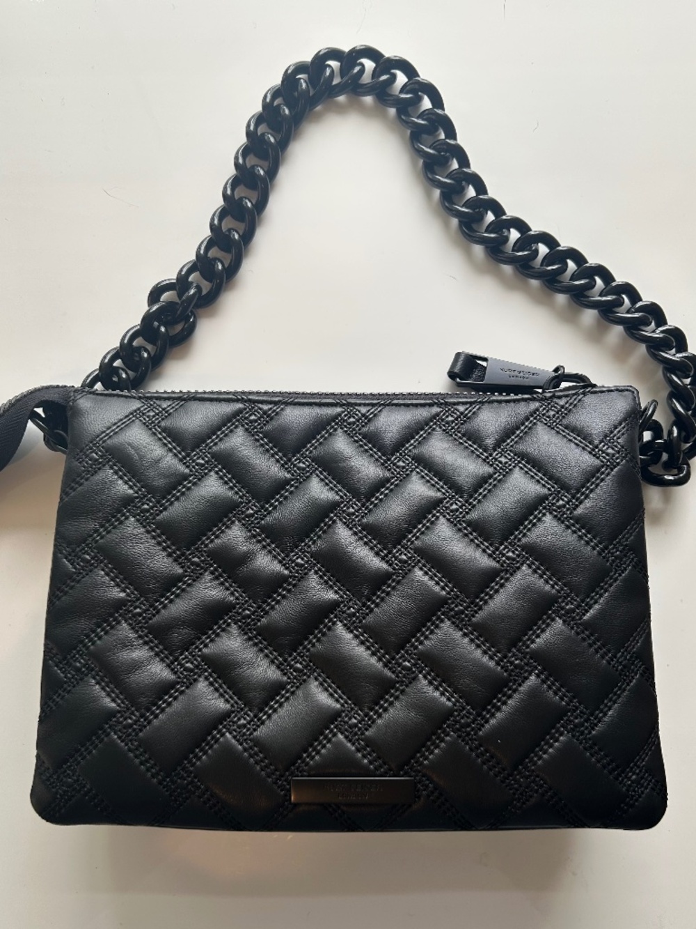 KURT GEIGER Kensington Drench Black Pouch Bag NWOT - Picture 5 of 13